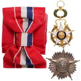 Nationaler Verdienstorden (Orden Nacional al Mérito), Set der 1. Klasse (Großkreuz), gestiftet in Paraguay 1865