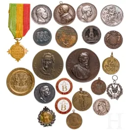 Collection de diverses médailles internationales des 19e et 20e siècles