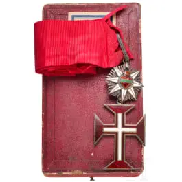 Portugal - Ordre du Christ, croix de commandeur avec décoration dite du Sacré-Cœur