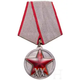 Médaille "XX ans de l'Armée rouge des ouvriers et paysans", URSS à partir de 1938