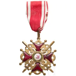 Ordre de Saint-Stanislas, croix de 2e classe avec épées, Russie, gouvernement provisoire, vers 1917/18