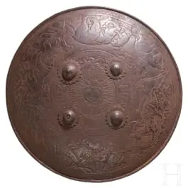 Željezni okrugli štit (sipar), Indija, 19. st.