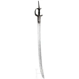 Khanda à poignée plaquée argent, Inde, vers 1800