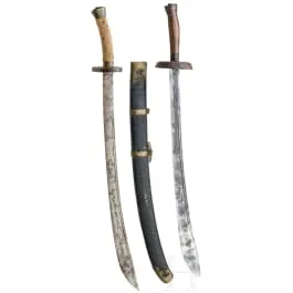 Deux Niuweidao (dits « sabres à queue de bœuf »), Chine, vers 1900