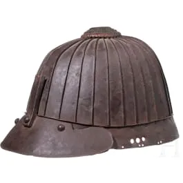 Suji Kabuto met 30 platen, midden Edo-periode