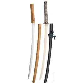 武士刀，半太刀装具配白鞘，日本，江户时代晚期