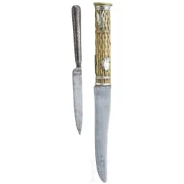 Dos cuchillos de comer, India y Japón, siglo XIX