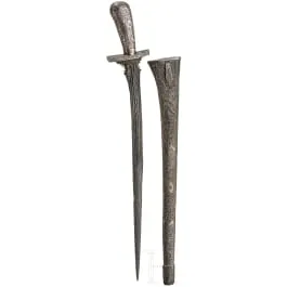 银饰直剑（Pedang lurus），爪哇（？），印度尼西亚，约1900年