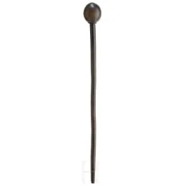 Knobkerrie in corno di rinoceronte, Sudafrica, XIX sec.