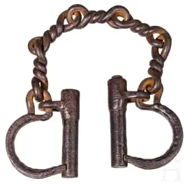 Ceppi di ferro per i piedi, tedeschi, XVII/XVIII sec.