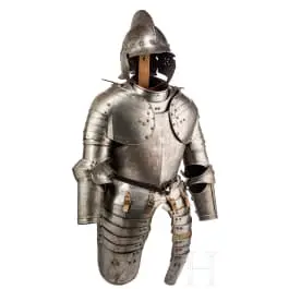 Poloviční zbroj, jižní Německo nebo Švýcarsko, kolem 1600