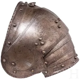 Ætset skulderstykke til rustning, sydtysk, omkring 1570