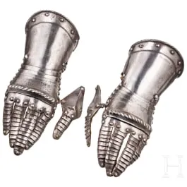 Een paar harnas handschoenen, Duits, circa 1600