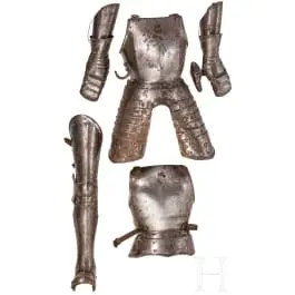 Miniaturní turnajový harnas ve stylu kolem roku 1520, německý, kolem roku 1860