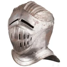 Heaume maximilien fermé, dans le style vers 1520, allemand, vers 1900