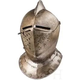 Elmo con tesa in stile tedesco settentrionale, circa 1600, storicismo, circa 1900