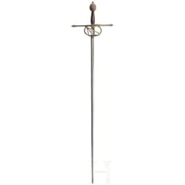 Striscia di lusso con guardia intagliata nel ferro e dorata, Italia, probabilmente Milano intorno al 1580/90