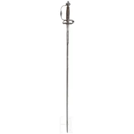 Épée de campagne d'officier avec garde en fer ciselé, Pays-Bas vers 1660–80