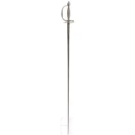 Sølvmonteret gallantsværd, England eller Frankrig, ca. 1780/90