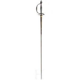 Espada de gala con montura de plata, Francia, ca. 1790