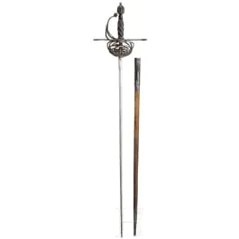Rapière à coquille dans le style vers 1650, Italie, XIXe siècle