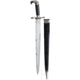 Sølvmonteret jagtkniv, Sachsen, ca. 1730/40