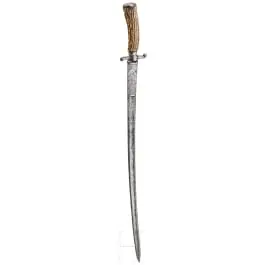 Coltello da caccia con montatura in argento, tedesco, metà XVIII sec.