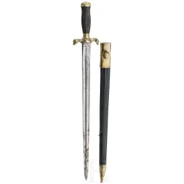Coltello da caccia con montatura in ottone, Francia, XIX sec.