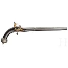 Miquelet-flintpistool met goudinleg, Kaukasus, circa 1850
