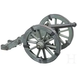 Cannone modello a retrocarica con affusto, fiammingo, XVII secolo