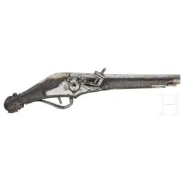 Pistola de rueda, fabricación de coleccionista al estilo de hacia 1630 con piezas antiguas