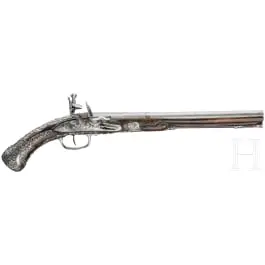 Pistola a pietra focaia, Italia, probabilmente Brescia, circa 1680