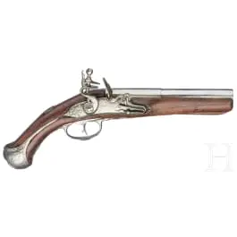 Pistola a pietra focaia, Italia, circa 1700