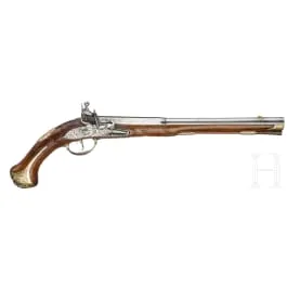 Pistola lunga a pietra focaia, tedesca, circa 1720