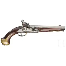 Pistola a pietra focaia, Belgio, circa 1750