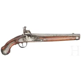 Pistolet à silex, J. Gosuin à Liège, vers 1750