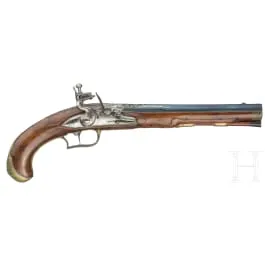 Pareja de pistolas de chispa del armero del duque Carl Eugen de Wurtemberg, alemanas, ca. 1760