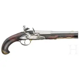 Pistola a pietra focaia, tedesca, circa 1760