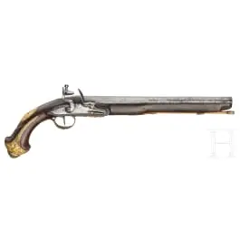 Pistola a pietra focaia per l'esportazione in Oriente, Limouzin-Lamotte, St. Etienne, circa 1780