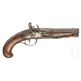 Pistola a pietra focaia, tedesca, circa 1780