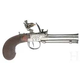 Terzerol pištolj na kremen s tromblon cijevi, Engleska, oko 1800.