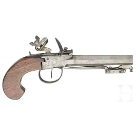 Flintlock blunderbuss with spring bayonet, probably Belgium, circa 1800