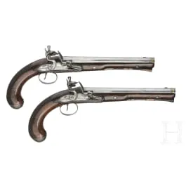 Et par sølvmonterte flintlåspistoler, Dupré i Paris, rundt 1820