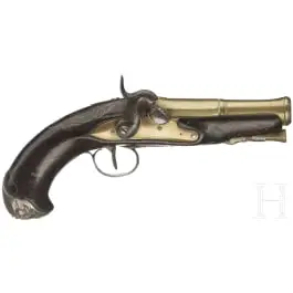 Pár upravených námořních perkusních pistolí, Francie, kolem 1780