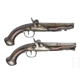 Bir çift kapsül tabanca, Fransa, yaklaşık 1780