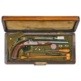 Kapislni sportski pištolj u kutiji, Weber & Schultheis u Frankfurtu na Majni, oko 1840.