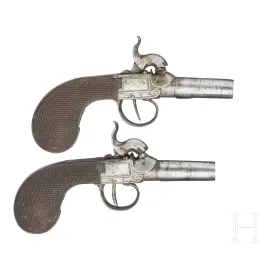 Et par perkusjonsterzeroler, Liège, rundt 1850