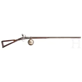 Pușcă pneumatică cu rezervor de bile, H. W. Mortimer din Londra, circa 1780