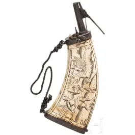 Mušketýrská prachovnice, německá, kolem 1600