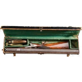 Percussiegeweer Charles Osborne, in koffer, circa 1880